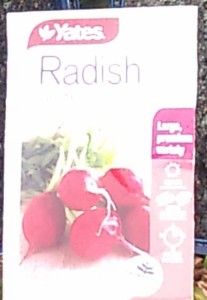 5 radish seeds were planted in each container