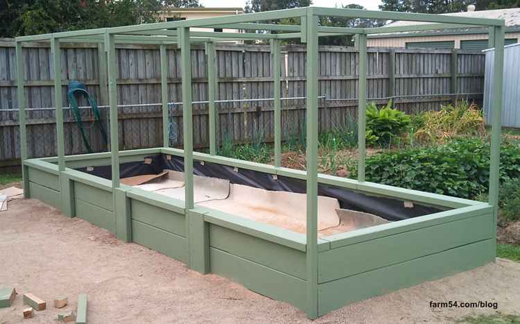 Painting done on the wicking bed build