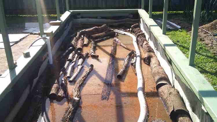 hugulculture wicking bed being tested for leaks
