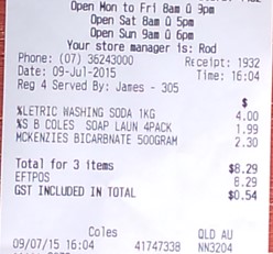 receipt for home made laundry detergent ingredients